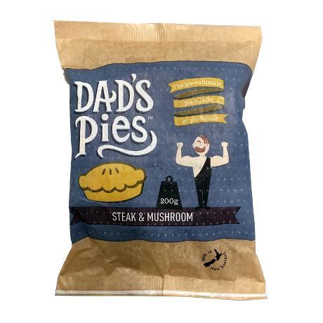 Frozen NZ Dad's Pie - Steak & Mushroom 200g*