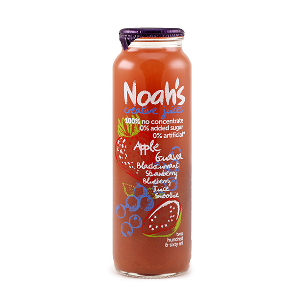 Noah's蘋果番石榴黑加侖子士多啤梨藍莓果汁260毫升*