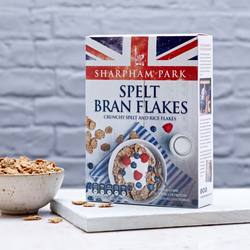 UK Sharpham Park Spelt Bran Flakes 375g*