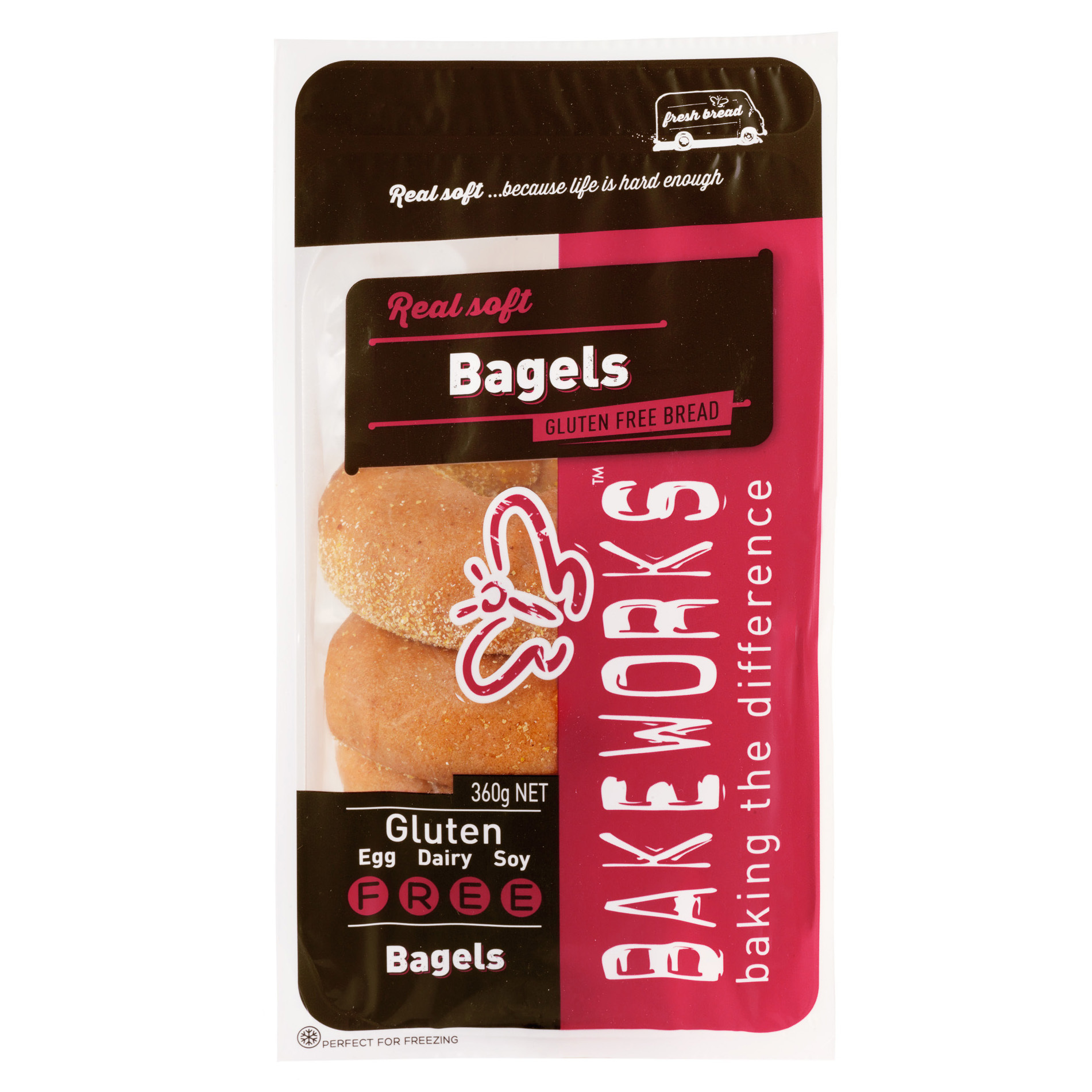 Frozen NZ Liberte GF Plain Bagels 4's 360g*