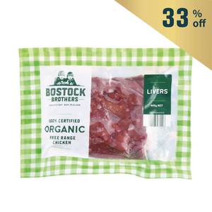Frozen NZ Bostock Brothers Organic Chicken Livers 400g*