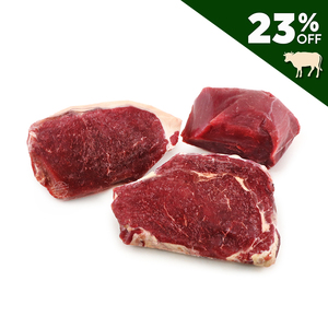 Frozen Aus Arcadian Sirloin+Ribeye+Tenderloin Steaks 250g Combo Set*