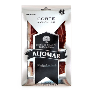 Spain Aljomar Acorn Fed 100% Iberico Pork Ham Hand Cut Black Seal (48months+) 100g*