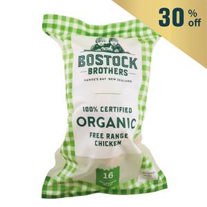 Frozen NZ Bostock Brothers Organic Whole Chicken 1.5kg*