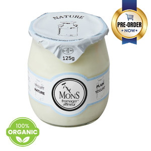 Pre-order -- France Mons Organic Nature Yogurt 125g*
