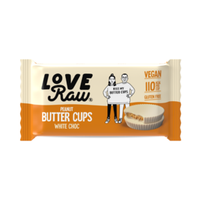 UK Love Raw White Chocolate Peanut Butter Cups, 34g