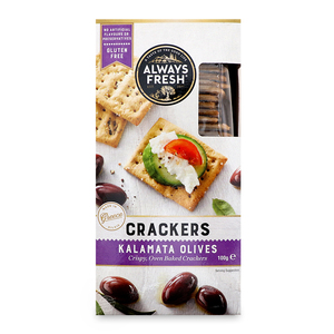 Greece Kalamata Olive GF Oven Baked Crackers 100g*