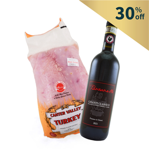 Frozen NZ Canter Valley Free Range Turkey Breast Skin-on with Red Wine Combo