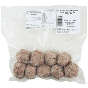 Frozen NZ Hellaby Lamb (Non Halal) Mixed Herb Meat Ball 200g*