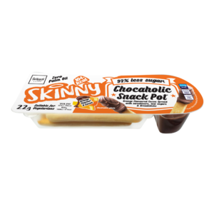 UK The Skinny Food 92% Less Sugar Chocaholic Snack Pot (Orange Flavour), 22g
