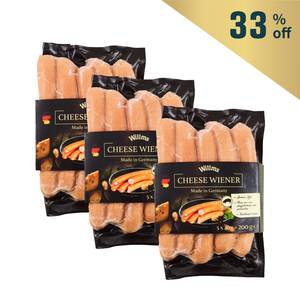 Frozen Germany Willms Fully Cooked Wiener with Cheese (5pcs) 200g - Buy 2 Get 1 Free*