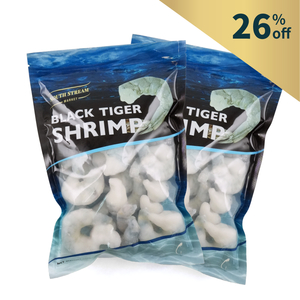Frozen Vietnam Black Tiger Shrimp 16/20 500g 2 Packs Combo