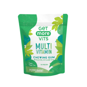UK Get More Vits Peppermint Flavor Multivitamin Chewing Gum, 14.2g  