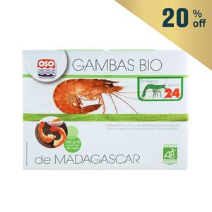 Frozen Madagascar Organic Shrimp 24pc 800g*