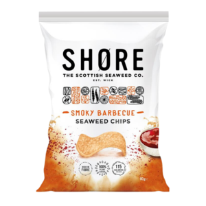 UK Shore Seaweed Chips (Smoky Barbeque Share Bag), 80g