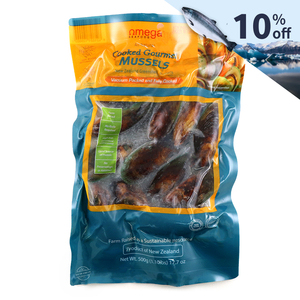 Frozen NZ Omega Cooked Greenshell Mussels 500g*