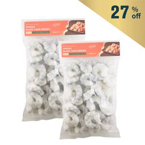 Frozen Vietnam Black Tiger Shrimp Meat (16/20) 1kg - 2 Packs Combo