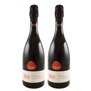 意大利Vini Del Re Lambrusco Grasparossa di Castelvetro D.O.P 氣泡酒750毫升X2枝*