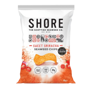 UK Shore Seaweed Chips (Sweet Sriracha Chilli Share Bag), 80g