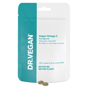 英國 DR.VEGAN® 純素奧米加3, 300mg DHA, 150 EPA, 60粒裝