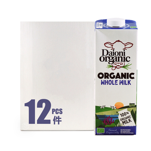 UK Daioni Organic UHT Whole Milk Case Offer (12*1L) - Holland*