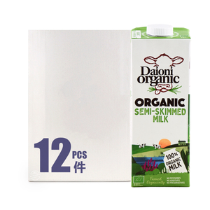 UK Daioni Organic UHT Semi-skimmed Milk Case Offer (12*1L) - Holland*