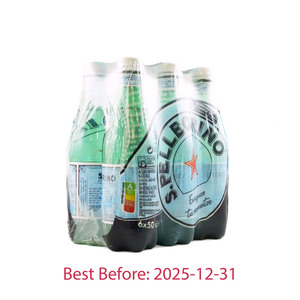 Italy S.Pellegrino Sparkling Mineral Water (Pet Bottle) 500mlx6pcs*