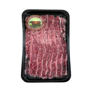 Frozen Aus Kimberley Red Black Angus 175days Short Rib Meat Sliced 2mm 200g*
