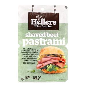 Frozen Hellers Shaved Beef Pastrami 100g - NZ*