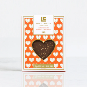 UK Love Cocoa Milk Chocolate with Salted Caramel Heart Edition, 75g