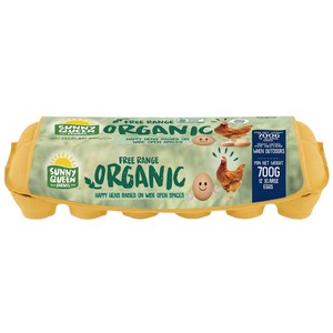 Aus Sunny Queen Organic Free Range Eggs XL size (12pcs)*