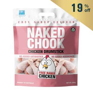 Frozen Naked Chook Chicken Drumstick 600g - AUS*