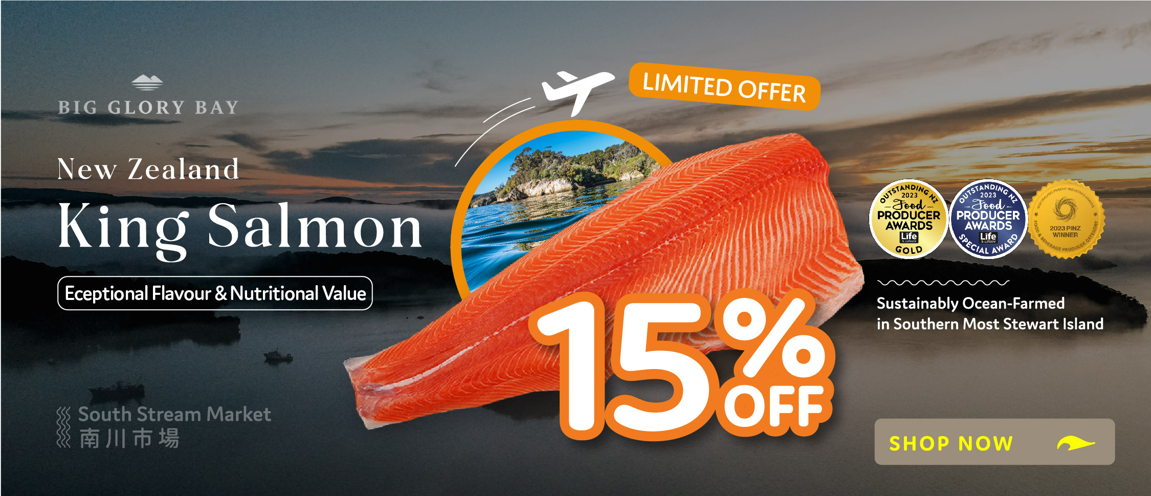SALMON 15% off